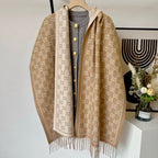 Fashionable GG diagonal striped scarf