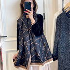 Fashionable four-leaf clover letter scarf
