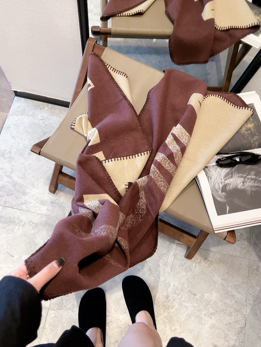 Fashion FF letter scarf