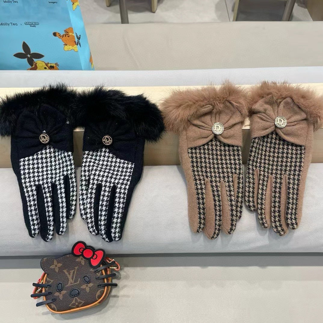 Fashion CD letter gloves