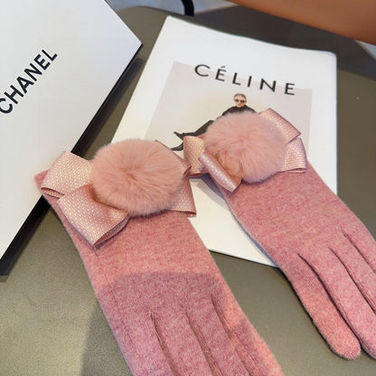 Fashion CC letter gloves