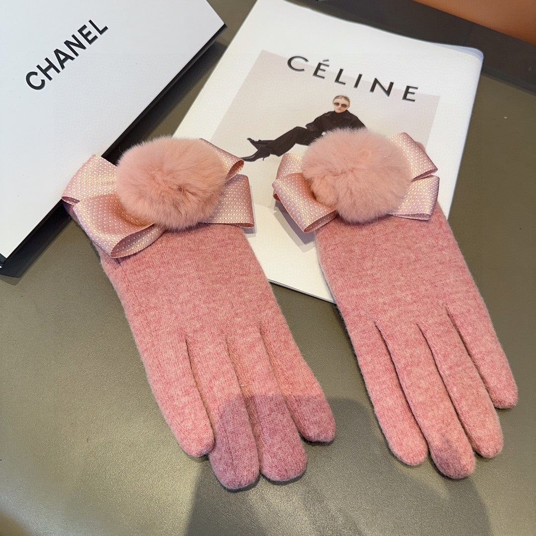 Fashion CC letter gloves