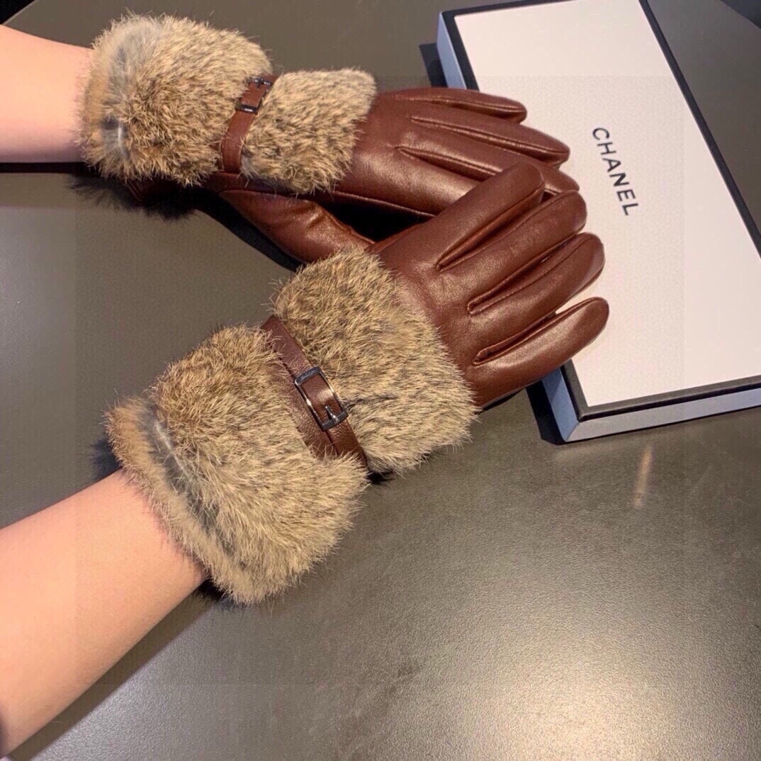 Fashion CC letter gloves