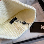 Fashion plush CC knitted hat