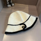 Fashionable plush CC bucket hat