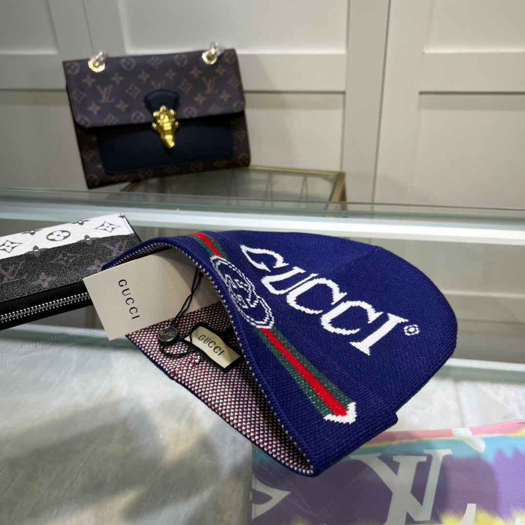 Fashionable plush CC knitted hat