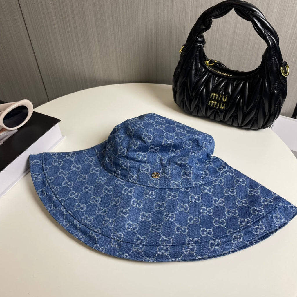 Fashionable GG letter bucket hat