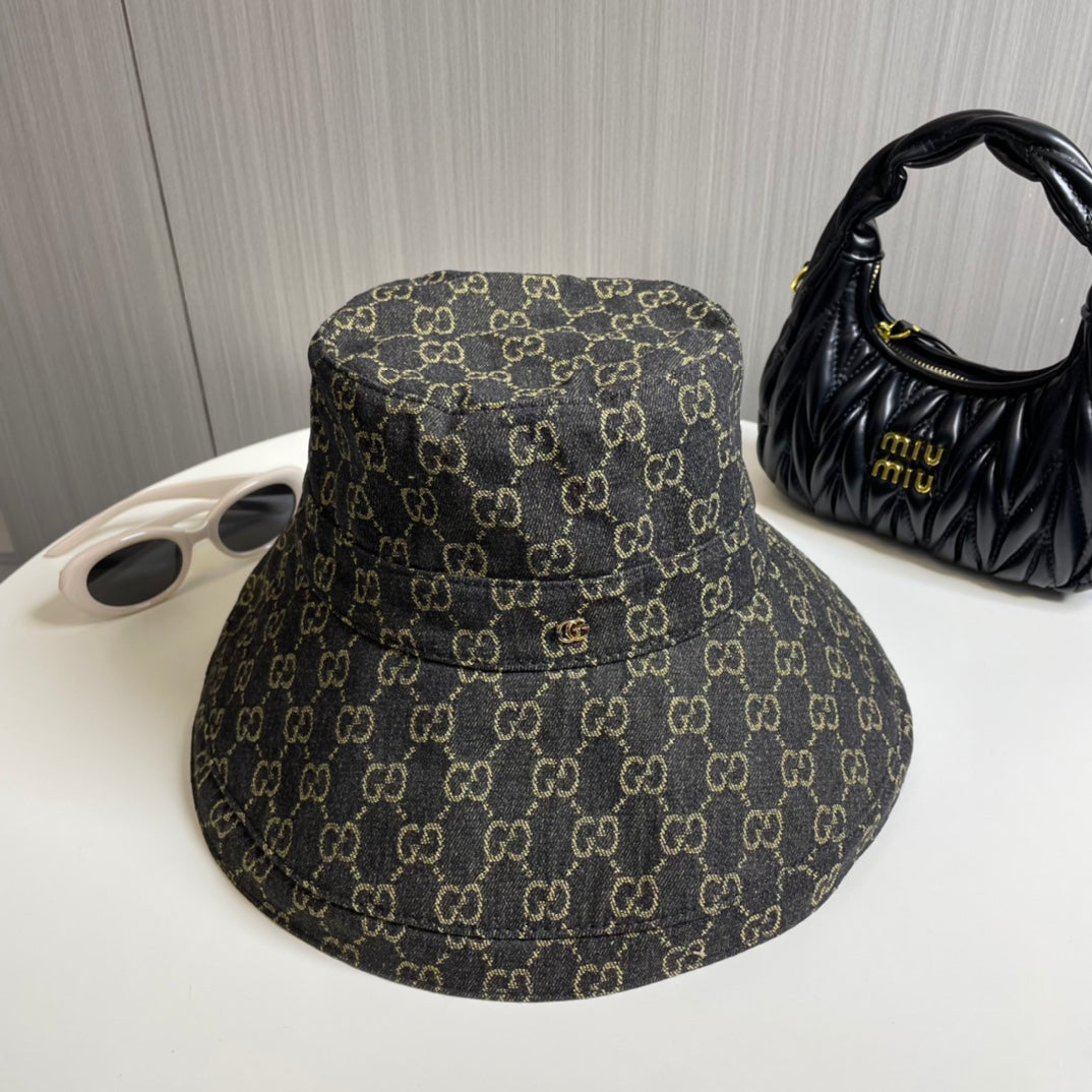 Fashionable GG letter bucket hat