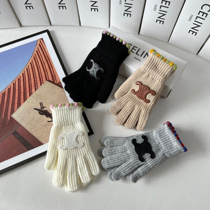 Fashion CEL letter gloves