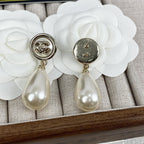 Fashion CC Rhinestone Dangle Earrings