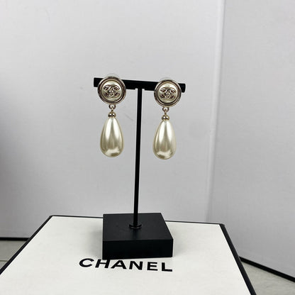 Fashion CC Rhinestone Dangle Earrings