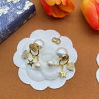 Fashion CC Star Pendant Earrings