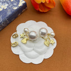 Fashion CC Star Pendant Earrings