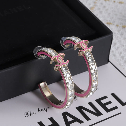 Fashion CC Rhinestone Earrings