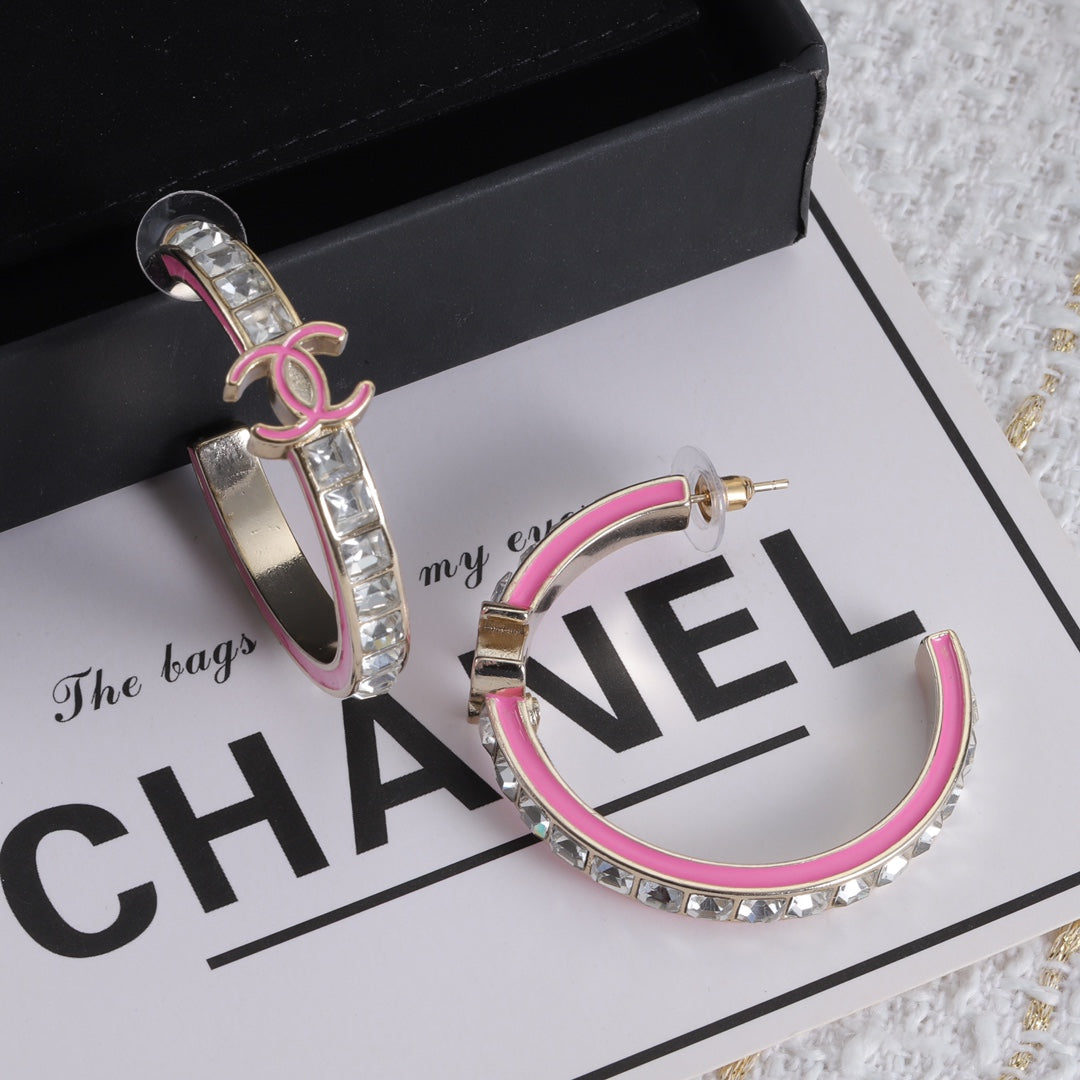 Fashion CC Rhinestone Earrings