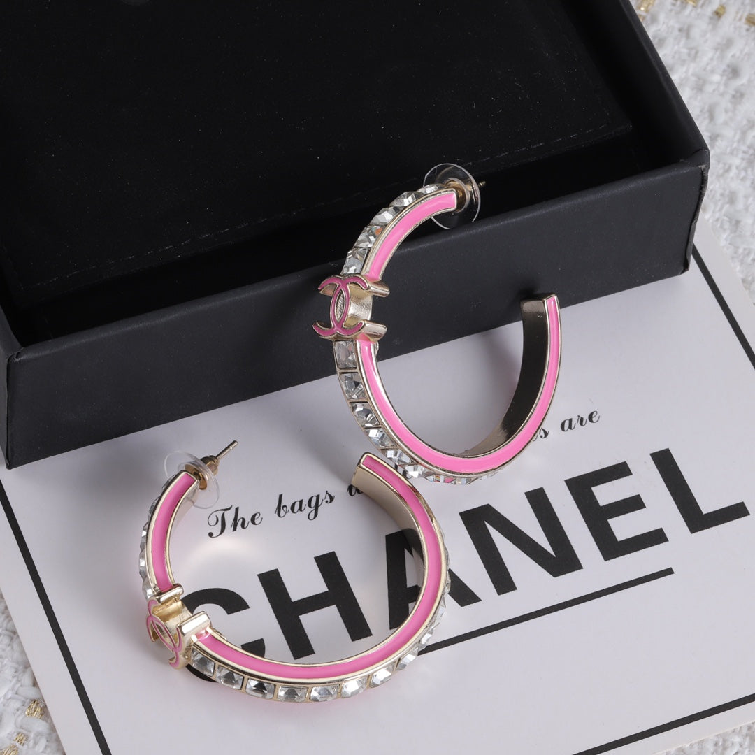 Fashion CC Rhinestone Earrings