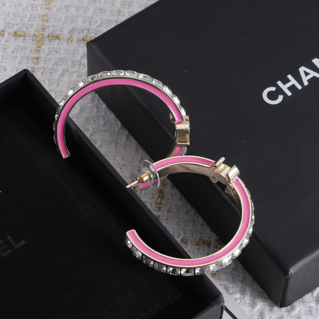 Fashion CC Rhinestone Earrings
