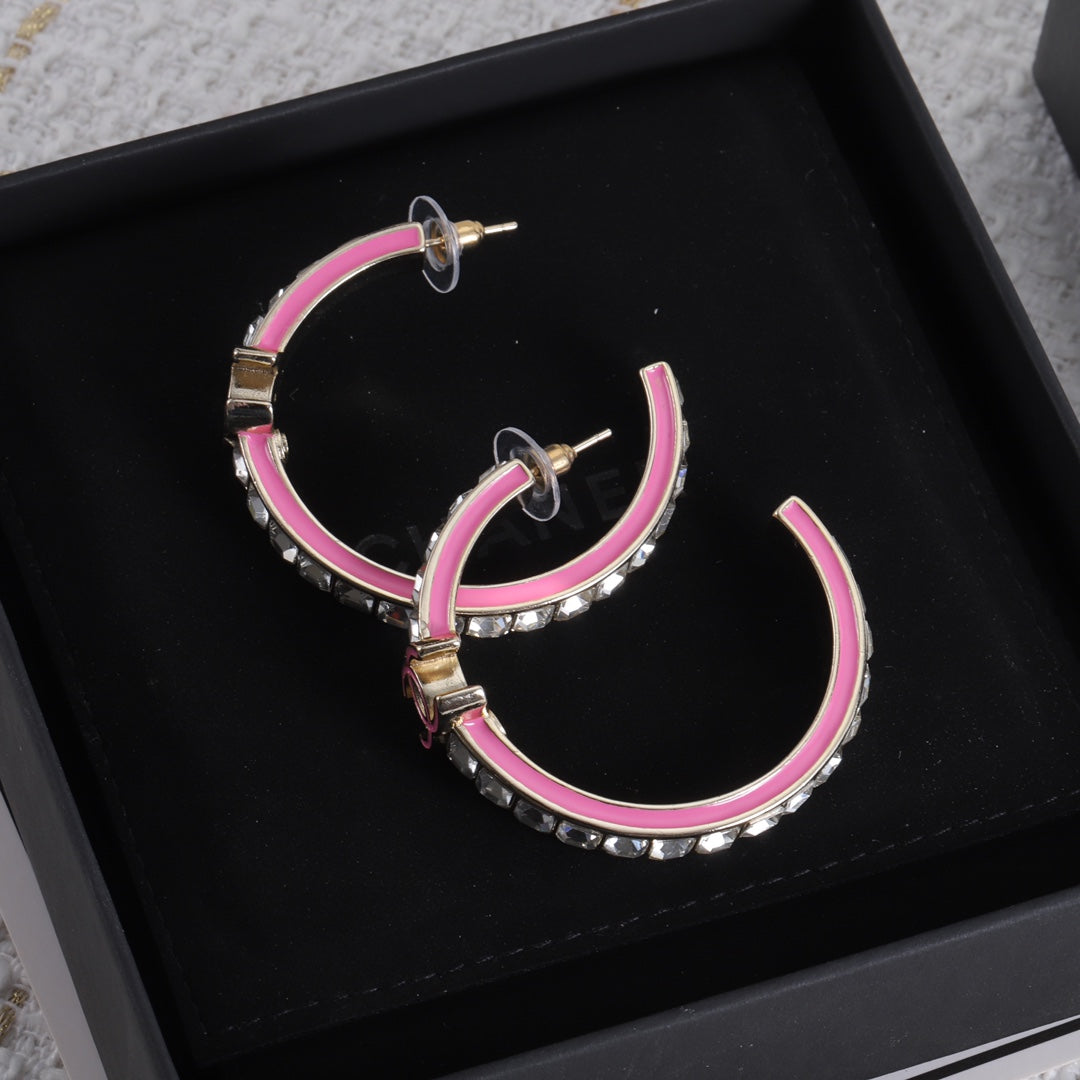 Fashion CC Rhinestone Earrings