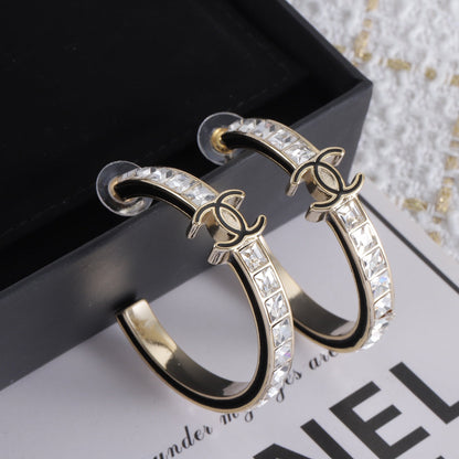 Fashion CC Rhinestone Earrings