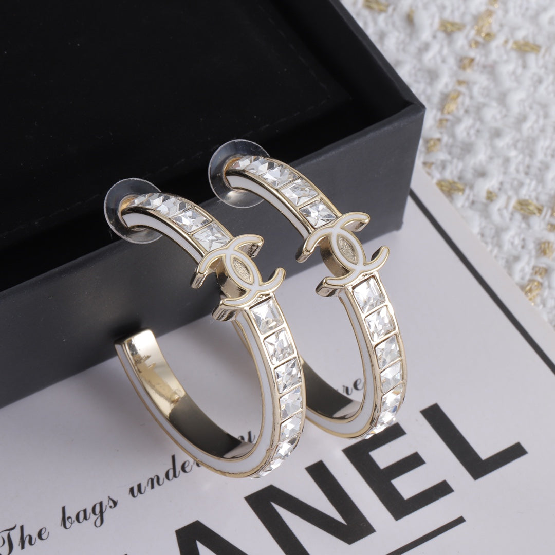 Fashion CC Rhinestone Earrings