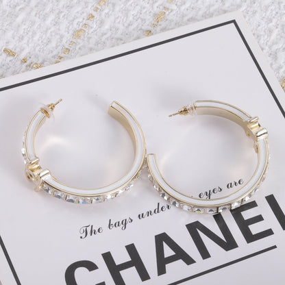 Fashion CC Rhinestone Earrings