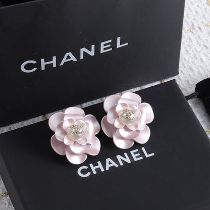 Fashion CC Flower Pearl Earrings