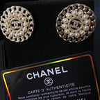 Fashion CC Round Pearl Earrings