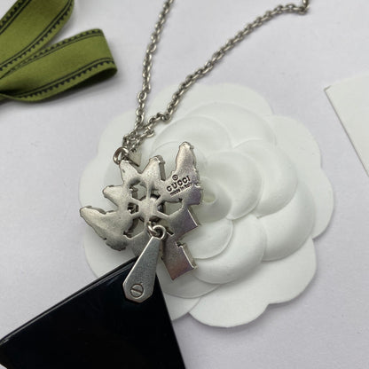 Fashion GG rhinestone necklace earrings in one