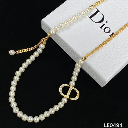 Fashion CD Pearl Necklace