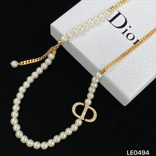 Fashion CD Pearl Necklace