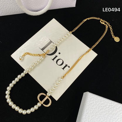 Fashion CD Pearl Necklace