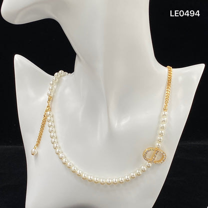Fashion CD Pearl Necklace