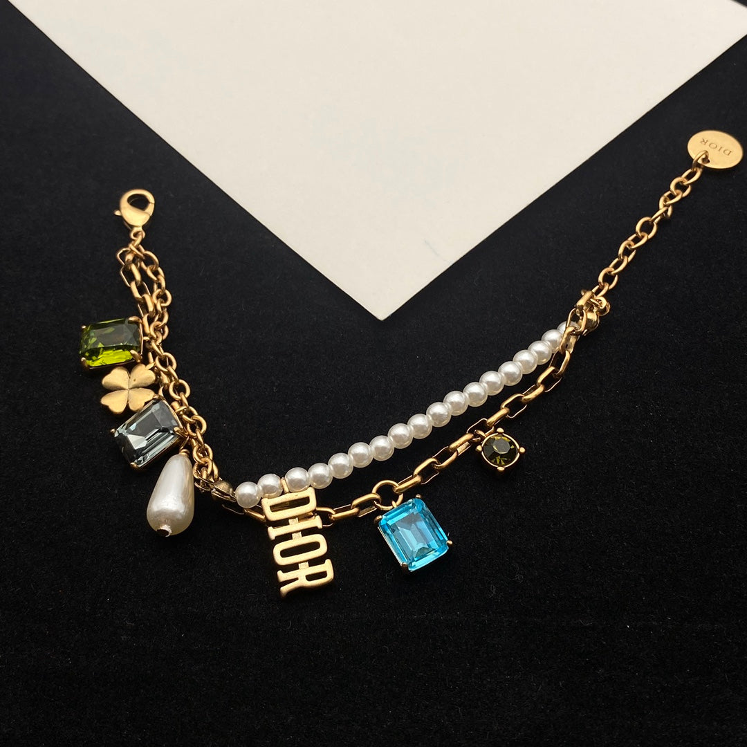 Fashion CD Earrings Bracelet Necklace All in One