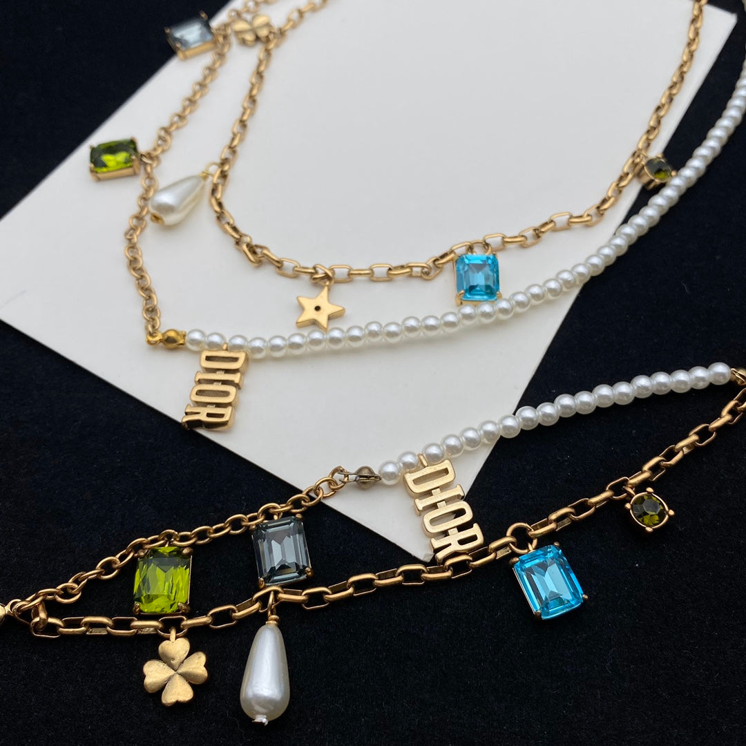 Fashion CD Earrings Bracelet Necklace All in One