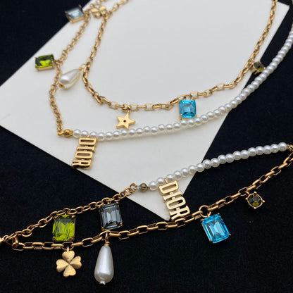 Fashion CD Earrings Bracelet Necklace All in One