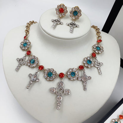 Fashion GG Earrings Necklace Bracelet All in One