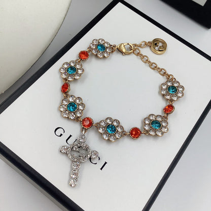 Fashion GG Earrings Necklace Bracelet All in One