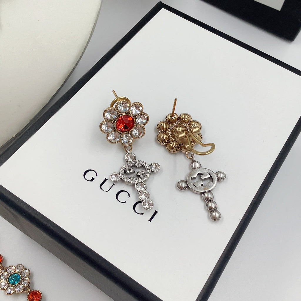 Fashion GG Earrings Necklace Bracelet All in One