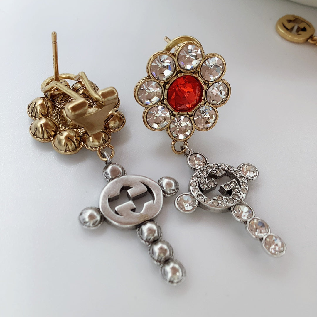 Fashion GG Earrings Necklace Bracelet All in One