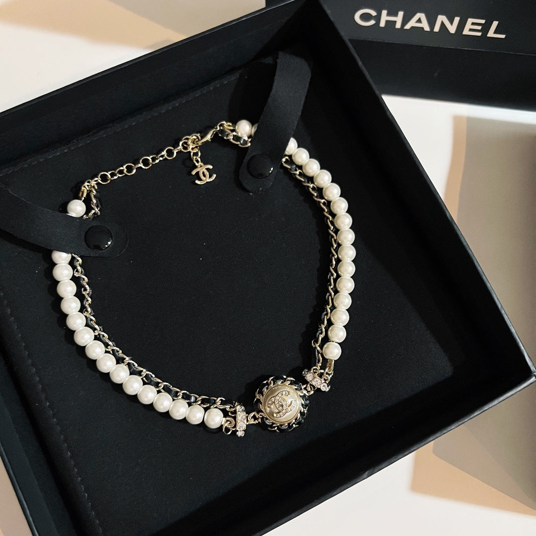 CC Pearl Necklace