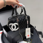 Fashion CC printed leather handbag