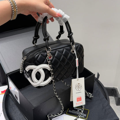 Fashion CC printed leather handbag