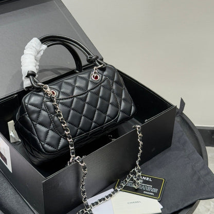 Fashion CC printed leather handbag