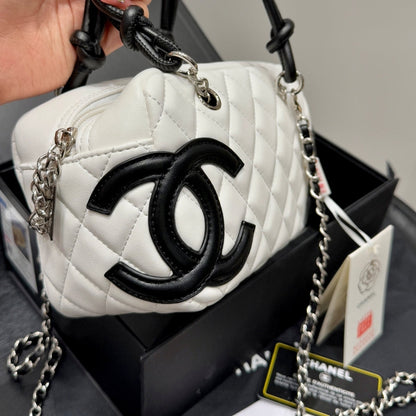 Fashion CC printed leather handbag