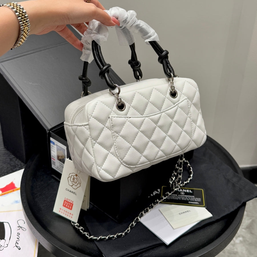 Fashion CC printed leather handbag