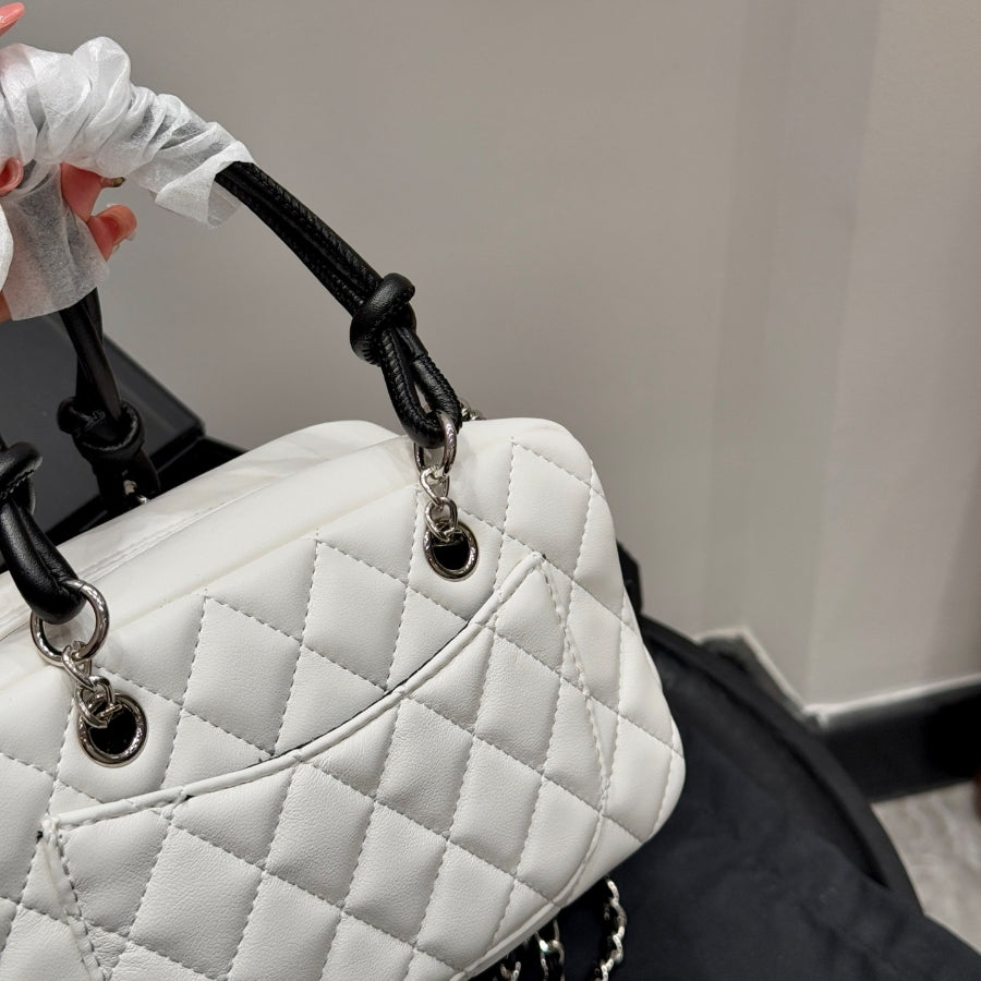 Fashion CC printed leather handbag