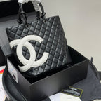 Fashion CC printed leather handbag