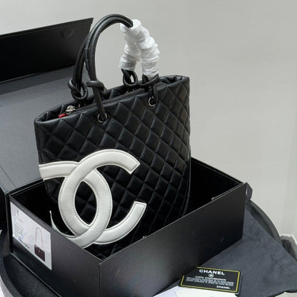 Fashion CC printed leather handbag