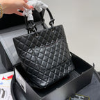 Fashion CC printed leather handbag