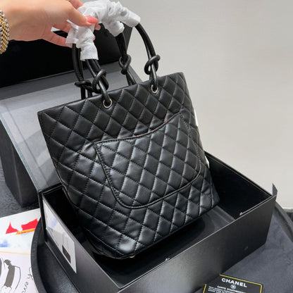 Fashion CC printed leather handbag